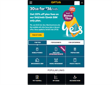 Tablet Screenshot of optus.com.au